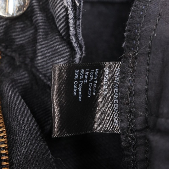 ME+EM Jeans Womens Size 27 Black Faded Straight Leg High Waist 27" Inseam *READ - Picture 8 of 10